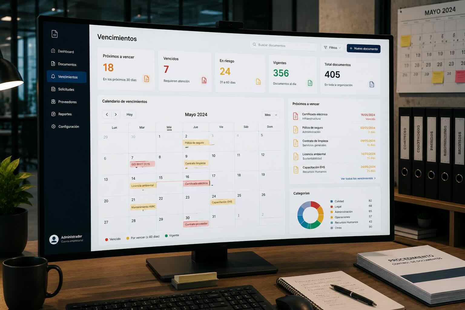 Dashboard de checklist operativo Arkivo