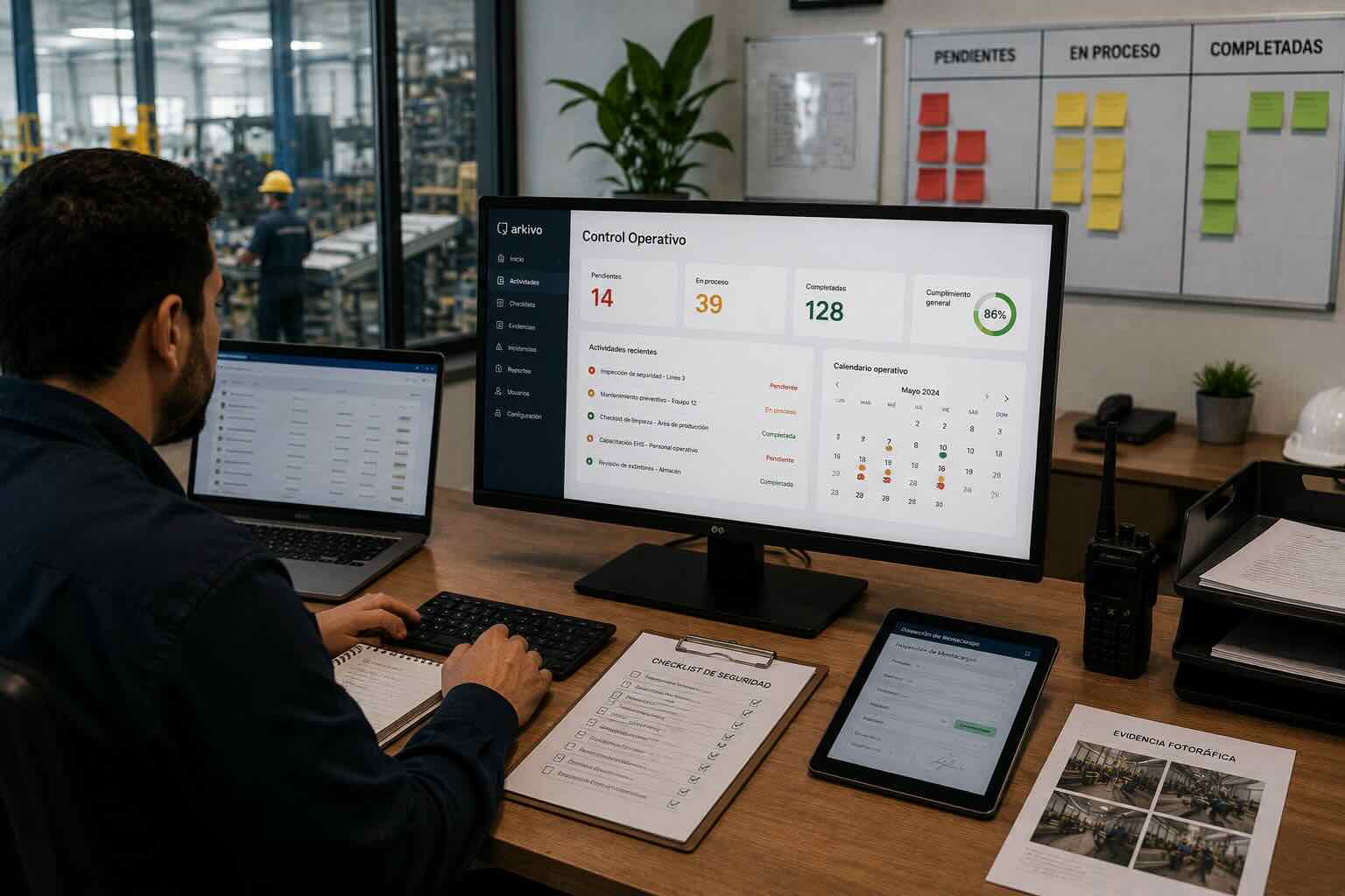 Dashboard de control operativo Arkivo