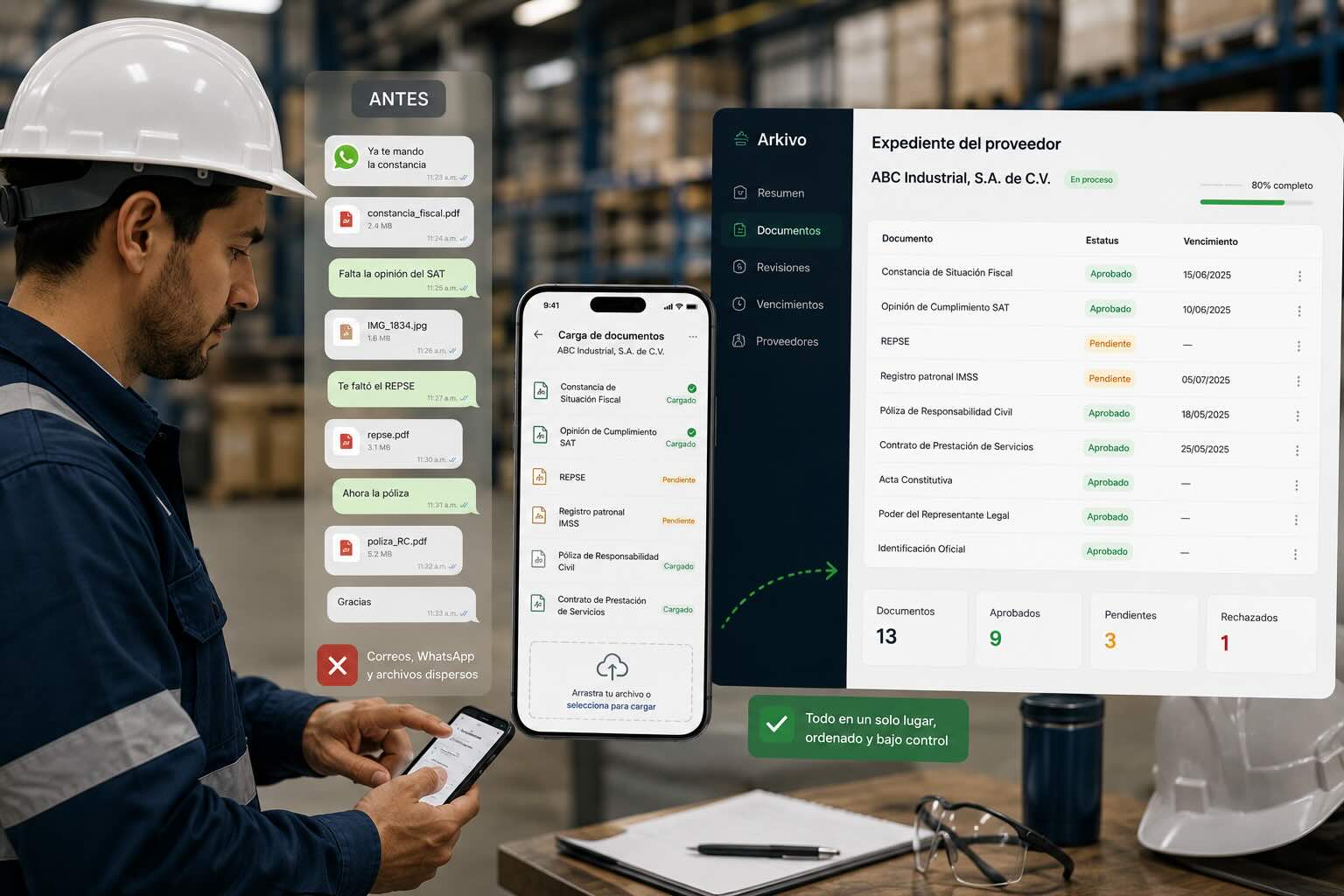 Portal de onboarding digital para cargar documentos