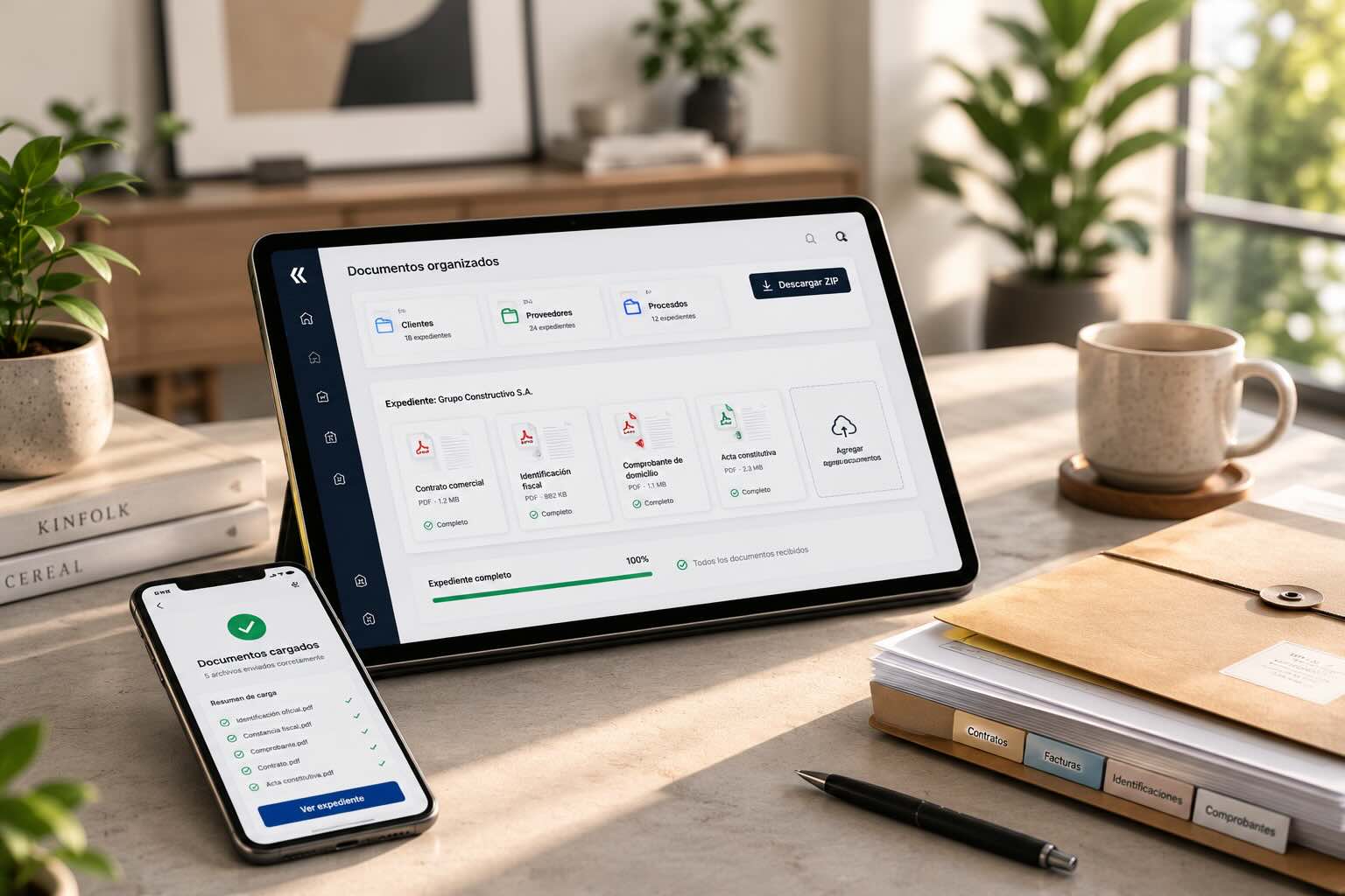 Documentos digitales organizados automáticamente